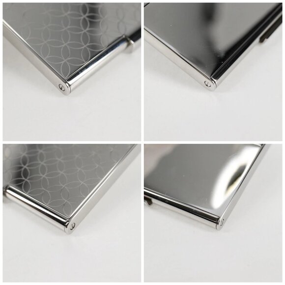 LOUIS VUITTON Porte Cartes Champs Elysees Metal Silver Auth - Picture 16 of 16